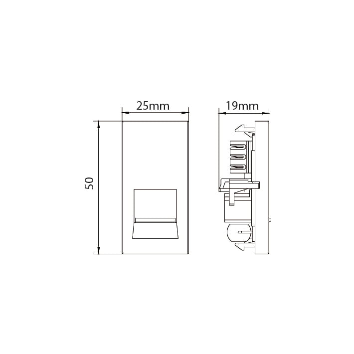 Half 1G Terminal Master Telephone Socket - Plank Hardware