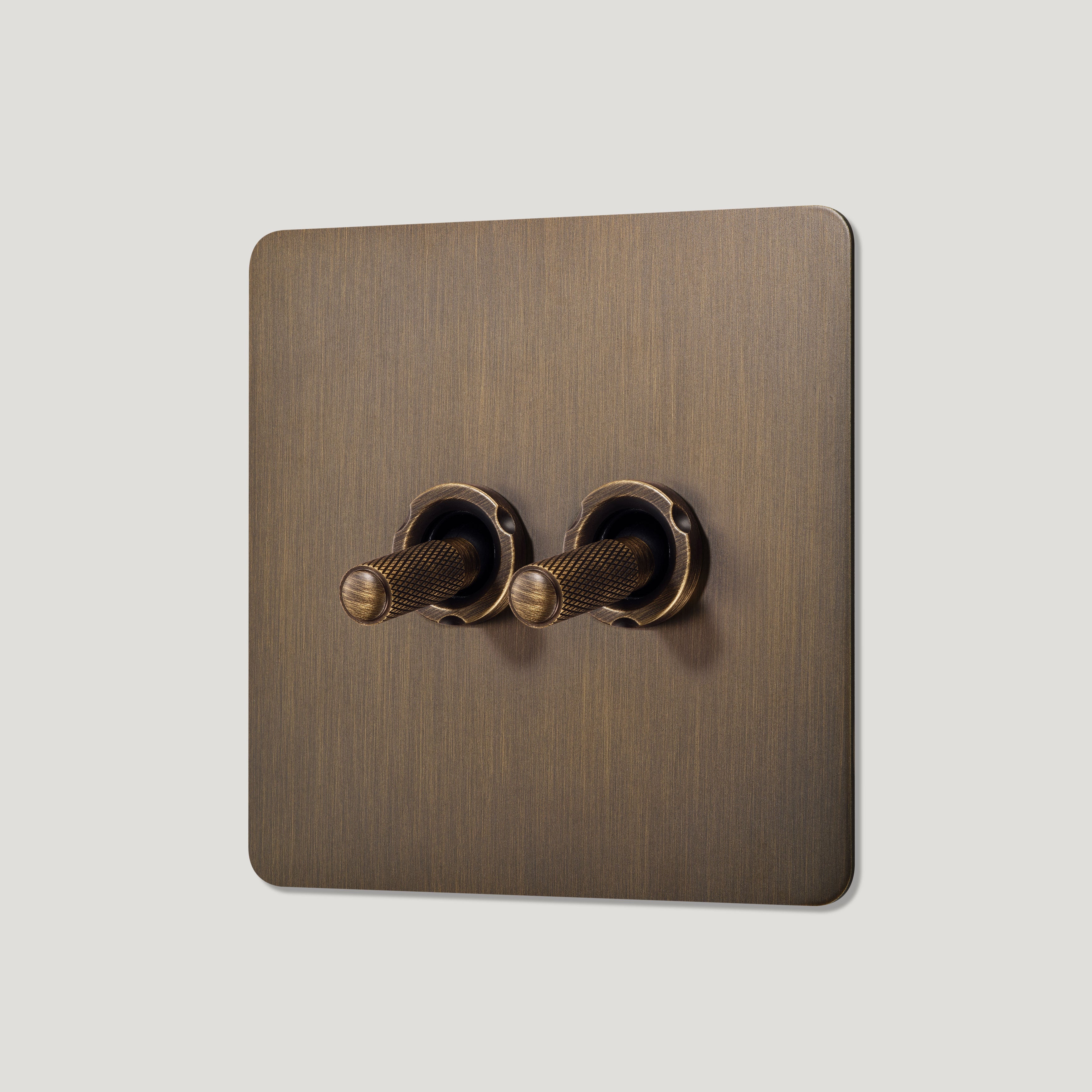 Plank Hardware knurled antique braStainless Steel light switches 1 product type toggle