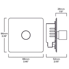 MAXWELL 1G Paintable Dimmer Switch - Brass - Plank Hardware