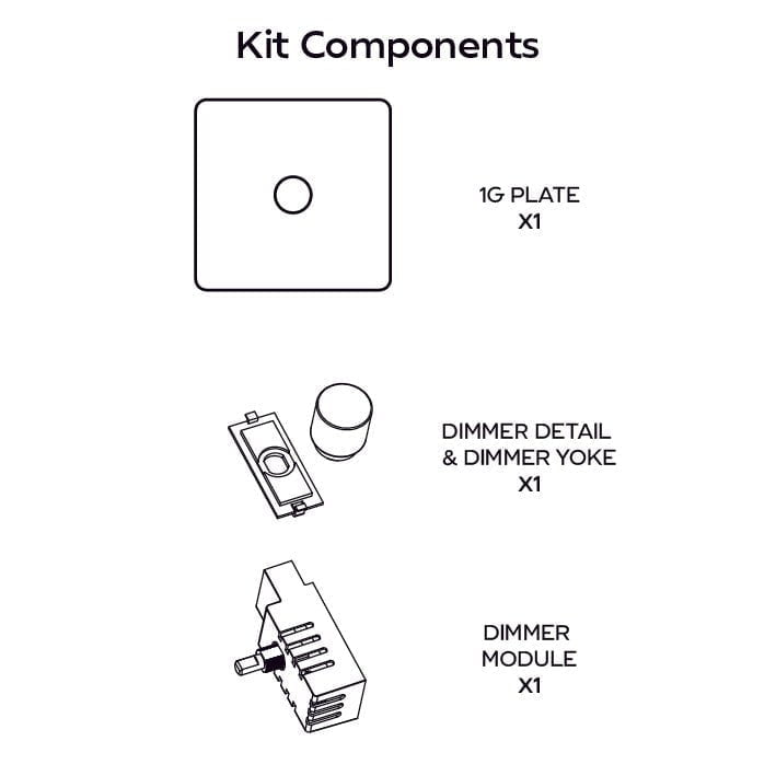MAXWELL 1G Paintable Dimmer Switch - Brass - Plank Hardware