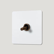 MAXWELL 1G Paintable Toggle Switch - Antique Brass - Plank Hardware