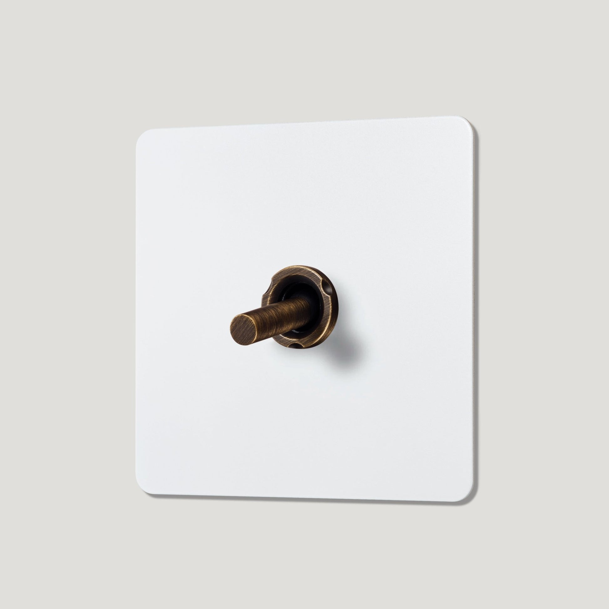 MAXWELL 1G Paintable Toggle Switch - Antique Brass - Plank Hardware