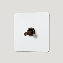 MAXWELL 1G Paintable Toggle Switch - Antique Brass - Plank Hardware