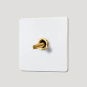 MAXWELL 1G Paintable Toggle Switch - Brass - Plank Hardware
