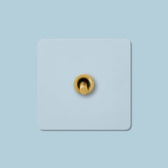 MAXWELL 1G Paintable Toggle Switch - Brass - Plank Hardware