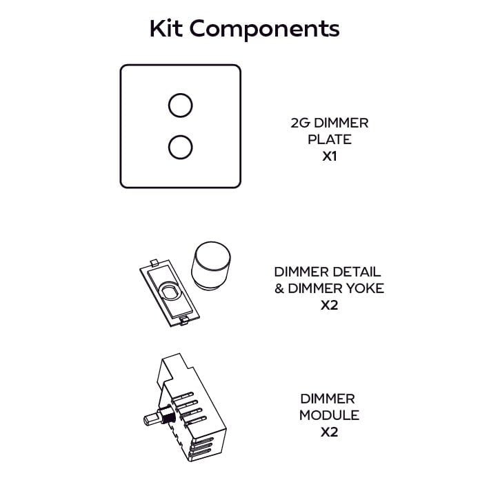 MAXWELL 2G Paintable Dimmer Switch - Brass - Plank Hardware