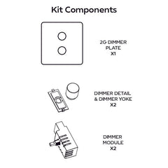 MAXWELL 2G Paintable Dimmer Switch - Brass - Plank Hardware