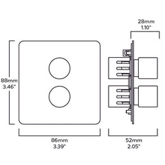 MAXWELL 2G Paintable Dimmer Switch - Brass - Plank Hardware