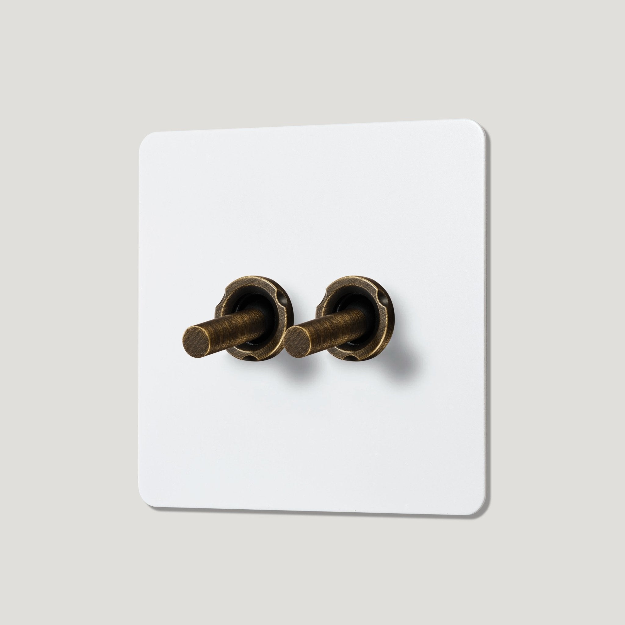 MAXWELL 2G Paintable Toggle Switch - Antique Brass - Plank Hardware
