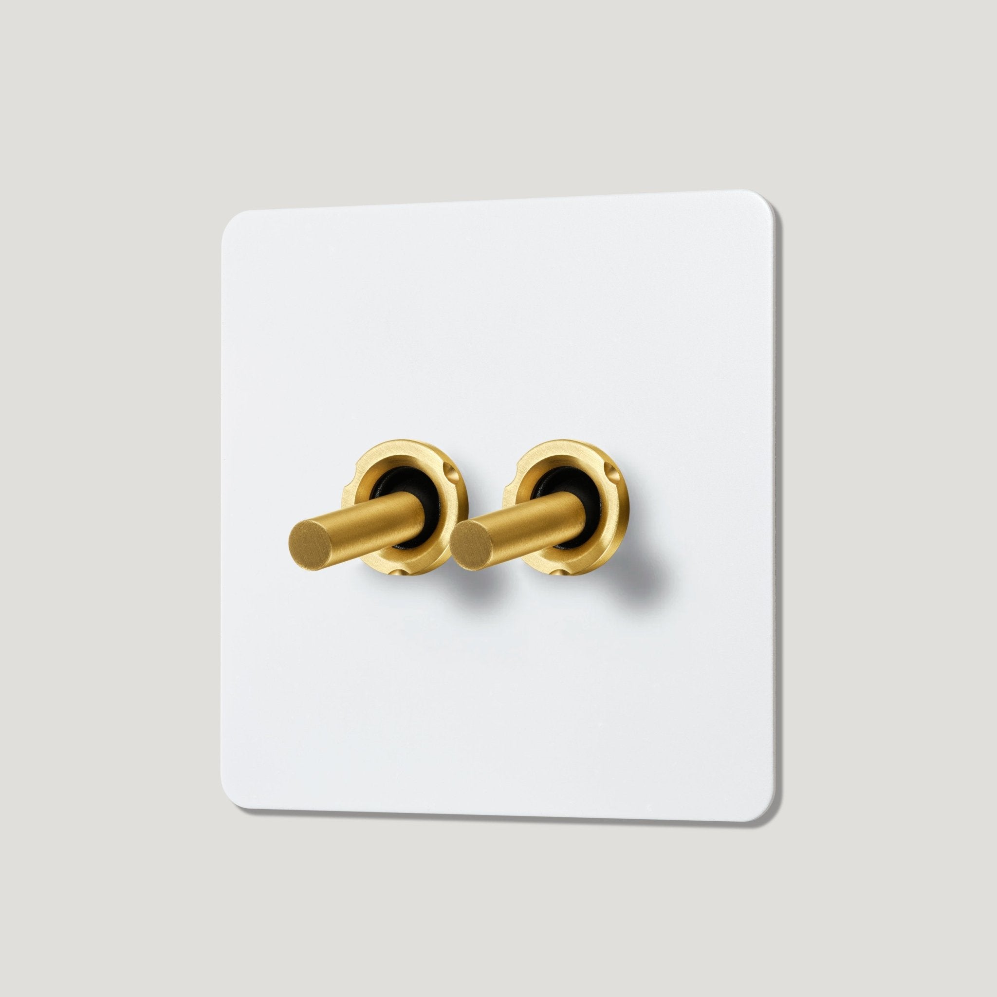 MAXWELL 2G Paintable Toggle Switch - Brass - Plank Hardware
