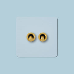 MAXWELL 2G Paintable Toggle Switch - Brass - Plank Hardware