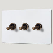 MAXWELL 3G Paintable Toggle Switch - Antique Brass - Plank Hardware