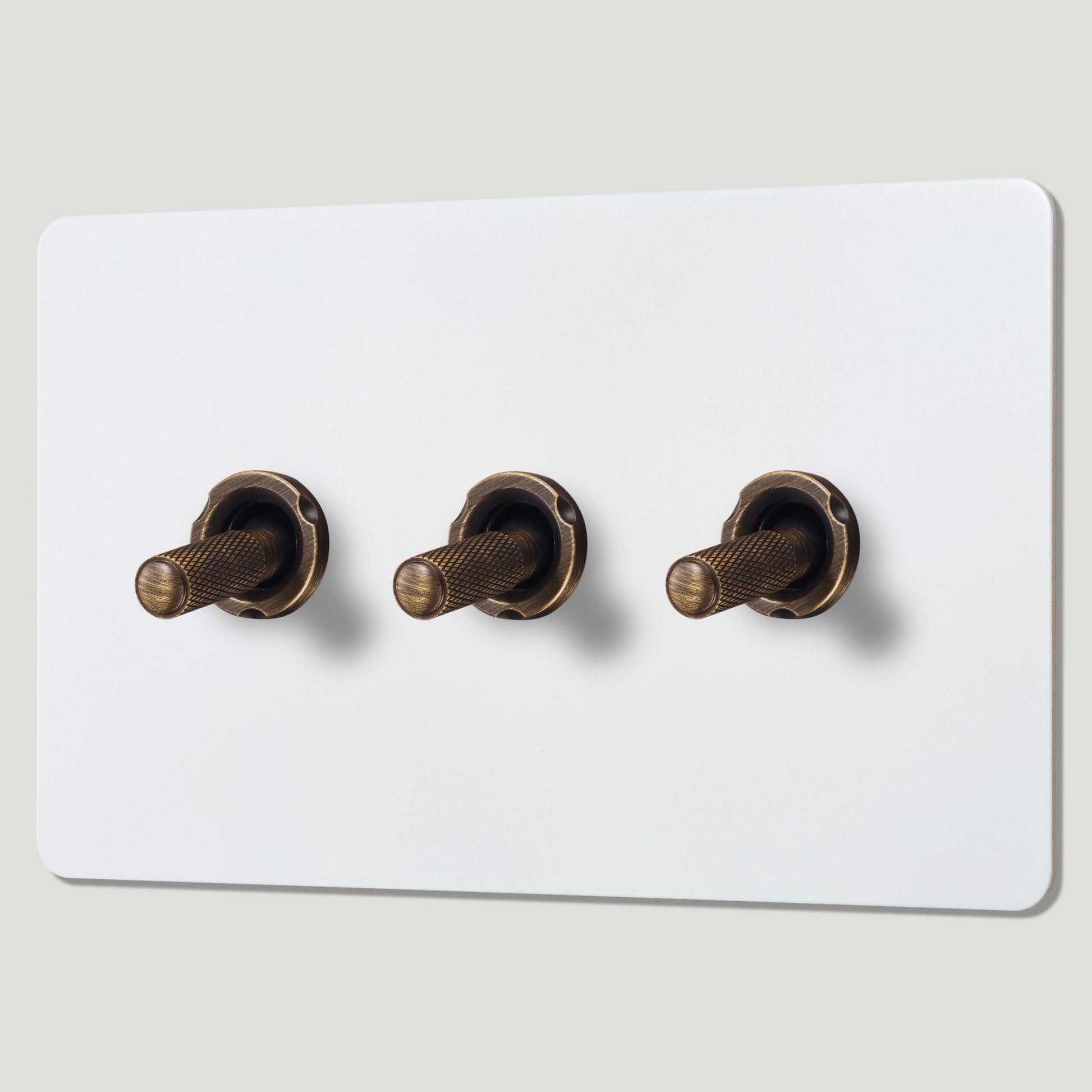 MAXWELL 3G Paintable Toggle Switch - Antique Brass - Plank Hardware