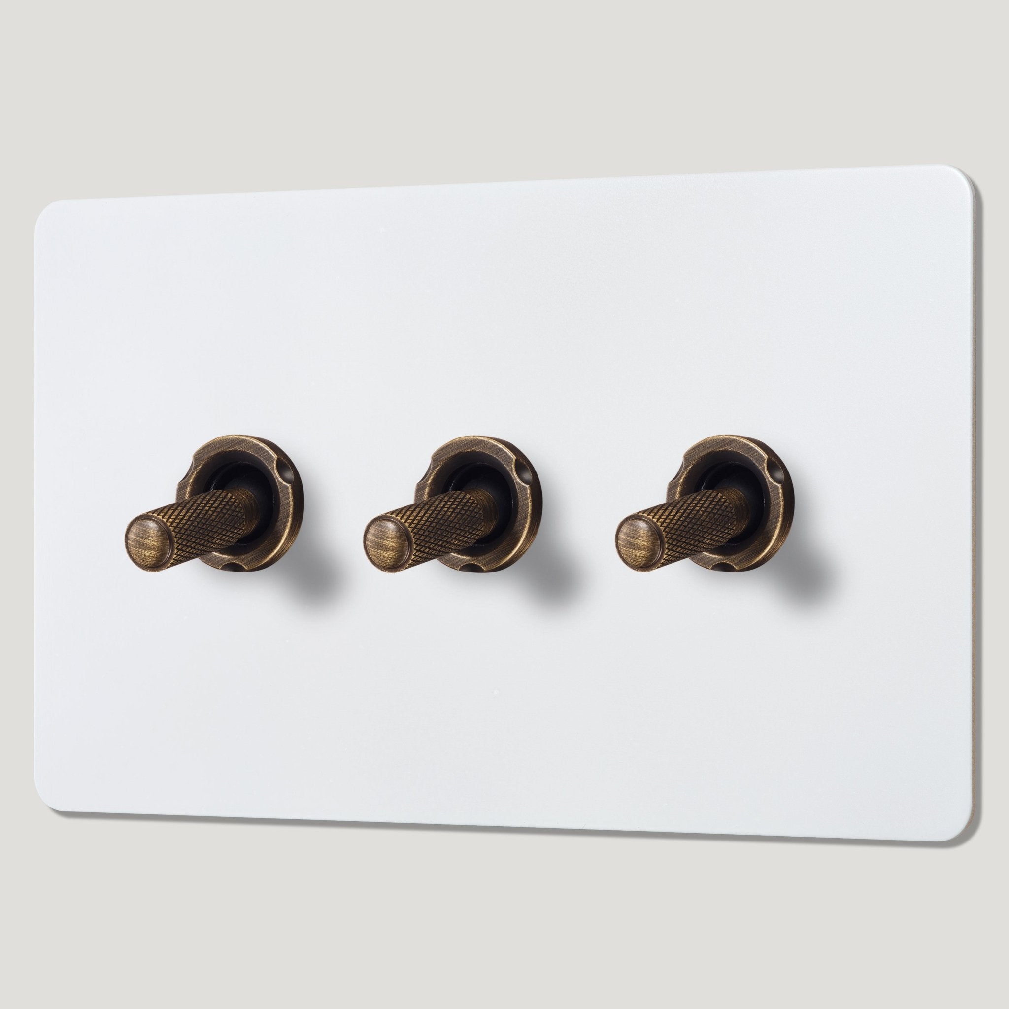 MAXWELL 3G Paintable Toggle Switch - Antique Brass - Plank Hardware