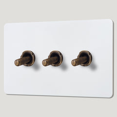 MAXWELL 3G Paintable Toggle Switch - Antique Brass