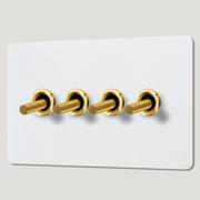 MAXWELL 4G Paintable Toggle Switch - Brass - Plank Hardware