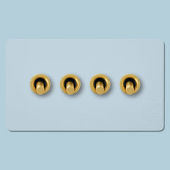 MAXWELL 4G Paintable Toggle Switch - Brass - Plank Hardware