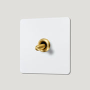 PALO 1G Paintable Toggle Switch - Brass - Plank Hardware