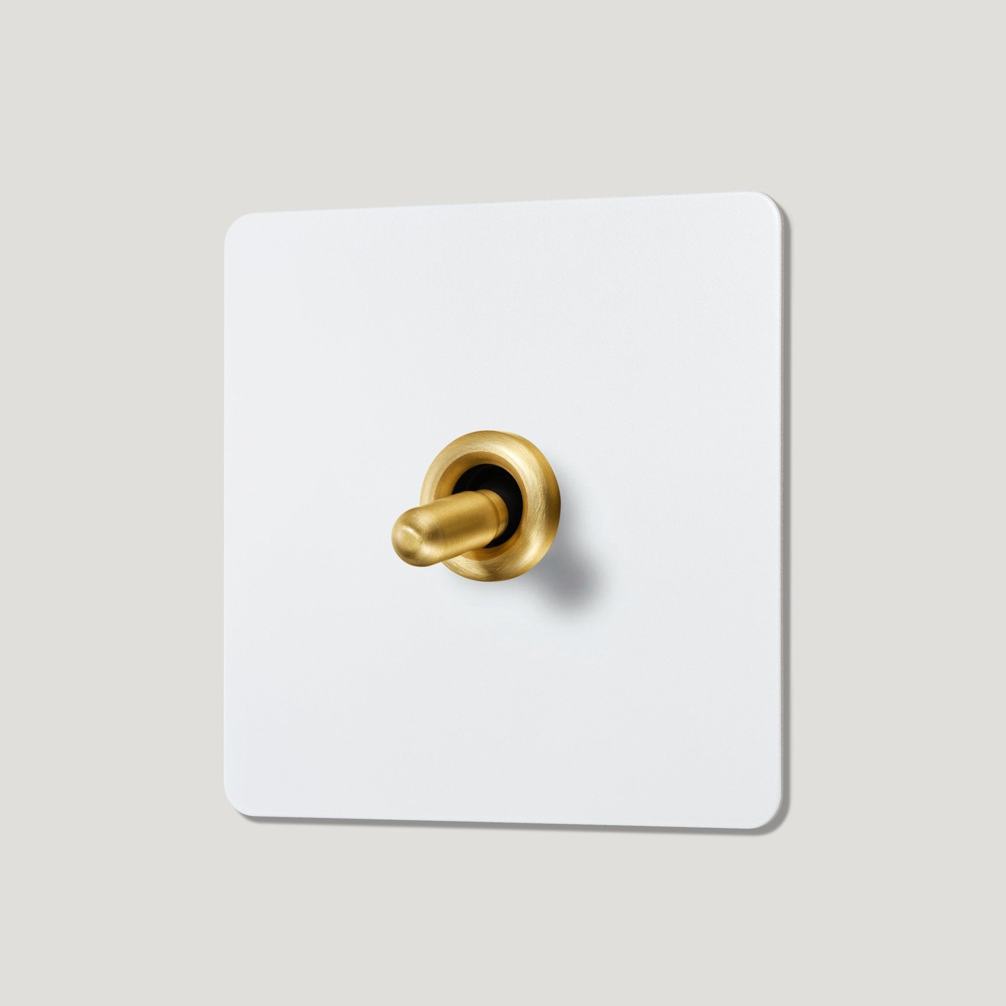 PALO 1G Paintable Toggle Switch - Brass - Plank Hardware