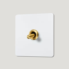 PALO 1G Paintable Toggle Switch - Brass - Plank Hardware