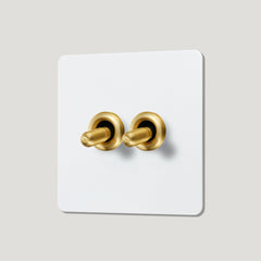 PALO 2G Paintable Toggle Switch - Brass - Plank Hardware