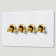 PALO 4G Paintable Toggle Switch - Brass - Plank Hardware