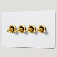 PALO 4G Paintable Toggle Switch - Brass - Plank Hardware