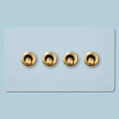 PALO 4G Paintable Toggle Switch - Brass - Plank Hardware