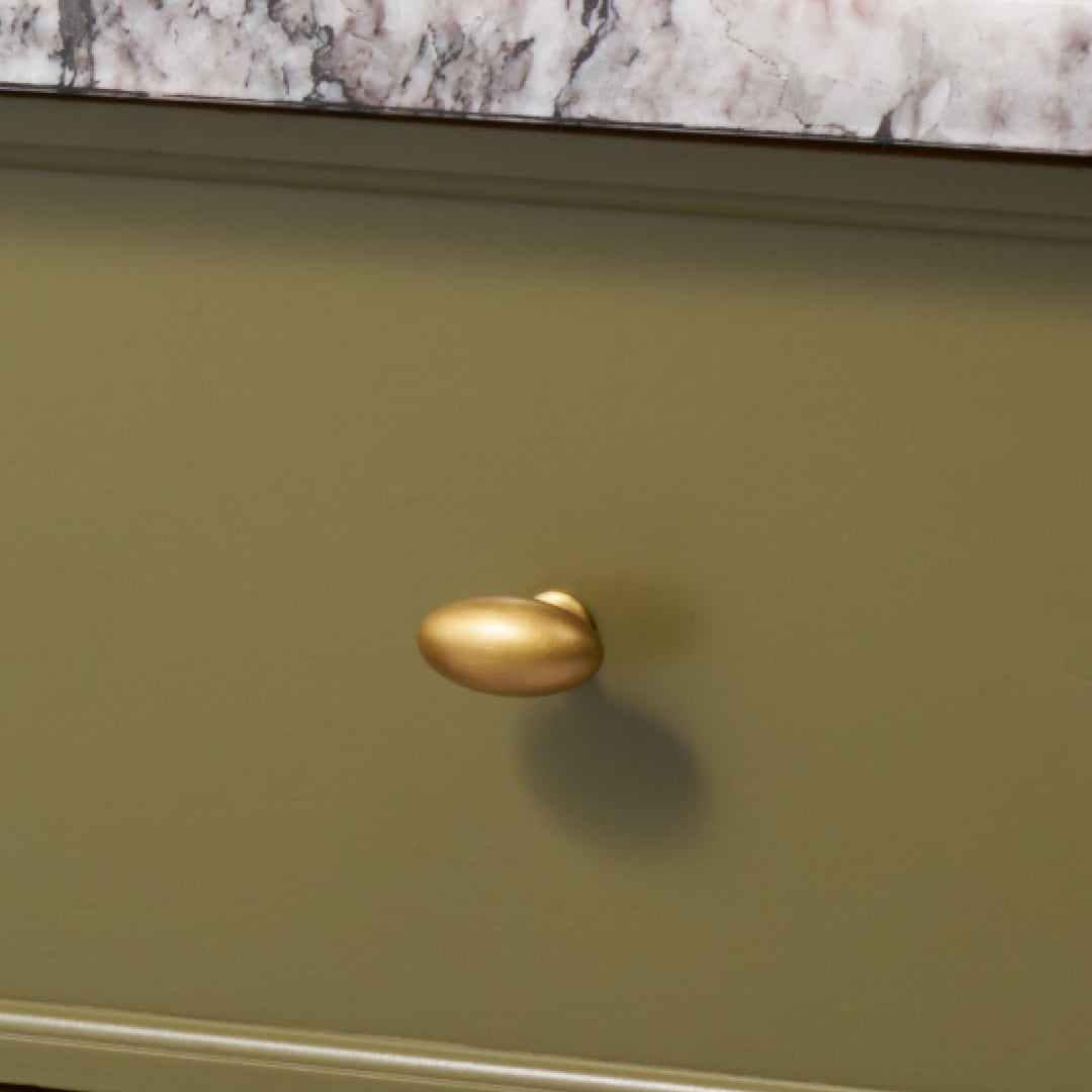 PEYTON Shaker Knob - Heirloom Brass - Plank Hardware