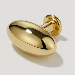 PEYTON Oval Knob - Unlacquered Brass