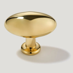 PEYTON Shaker Knob - Unlacquered Brass - Plank Hardware