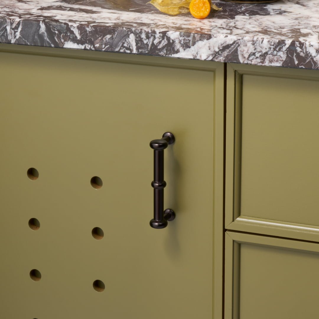 PEYTON Traditional D Bar Handle - Blackened Bronze - Plank Hardware