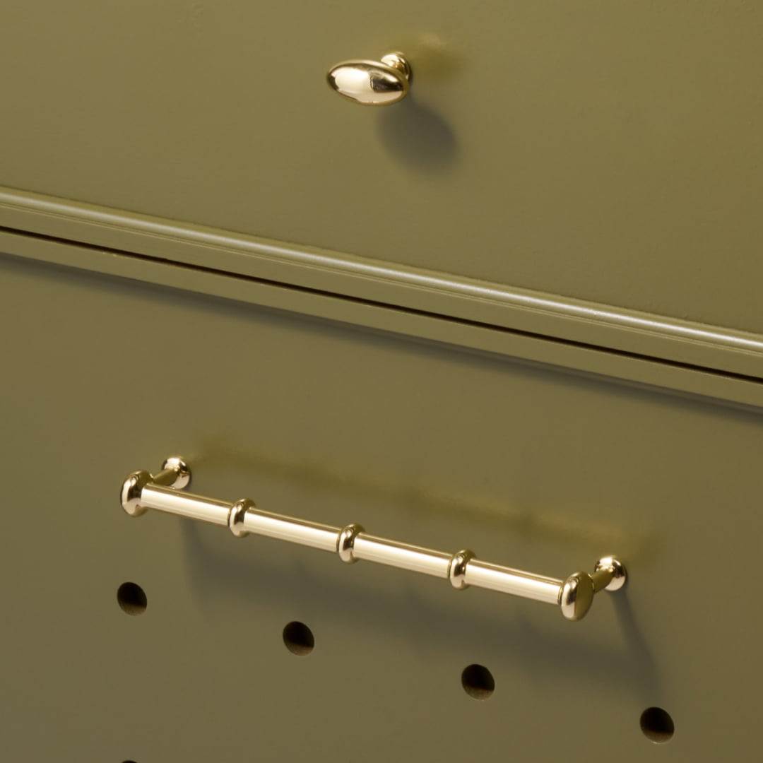 PEYTON Traditional D Bar Handle - Unlacquered Brass - Plank Hardware