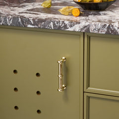 PEYTON Traditional D Bar Handle - Unlacquered Brass - Plank Hardware