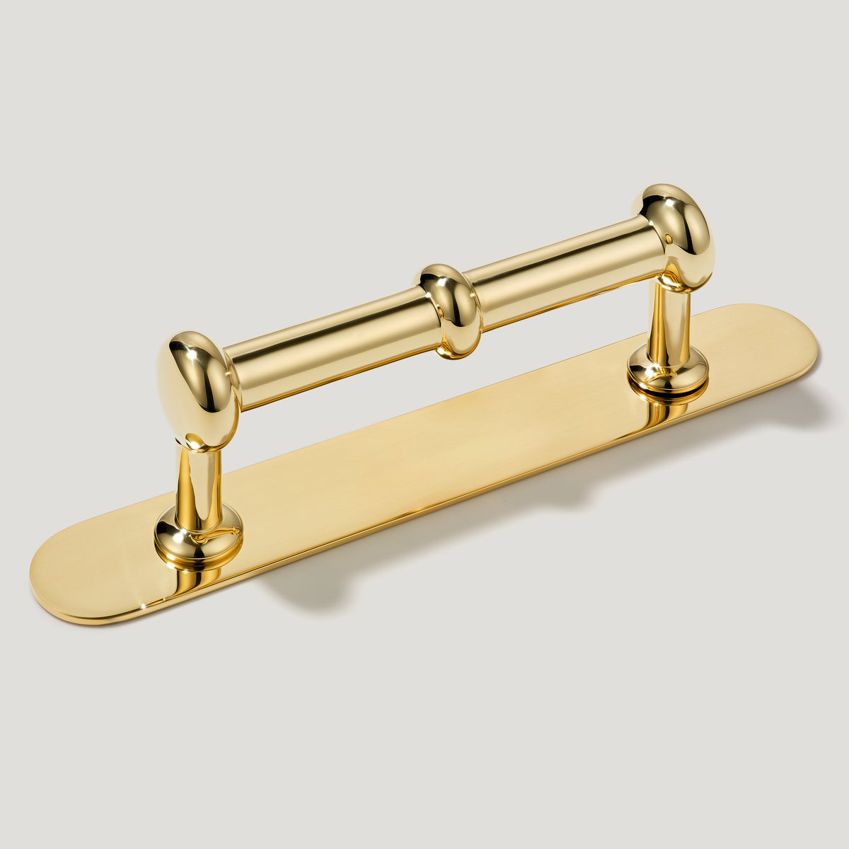 PEYTON Traditional D Bar Handle - Unlacquered Brass - Plank Hardware