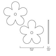 Plank Hardware Accessories ADA Pair of Small Flower Handle Backplates - Polished Nickel