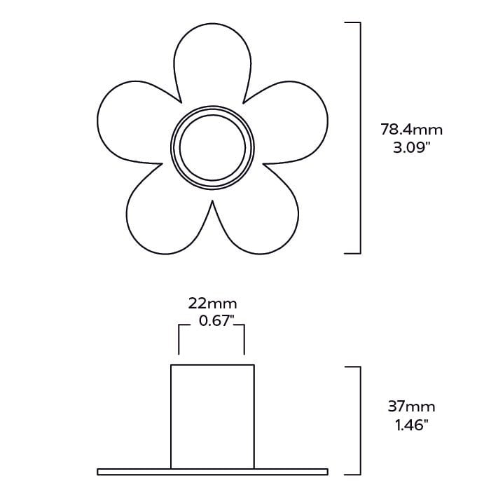 Plank Hardware Accessories ERIN Flower Candlestick Holder - Brass