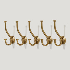 Plank Hardware Accessories GRAYSON Shaker Double Fixing Hook - Aged Brass