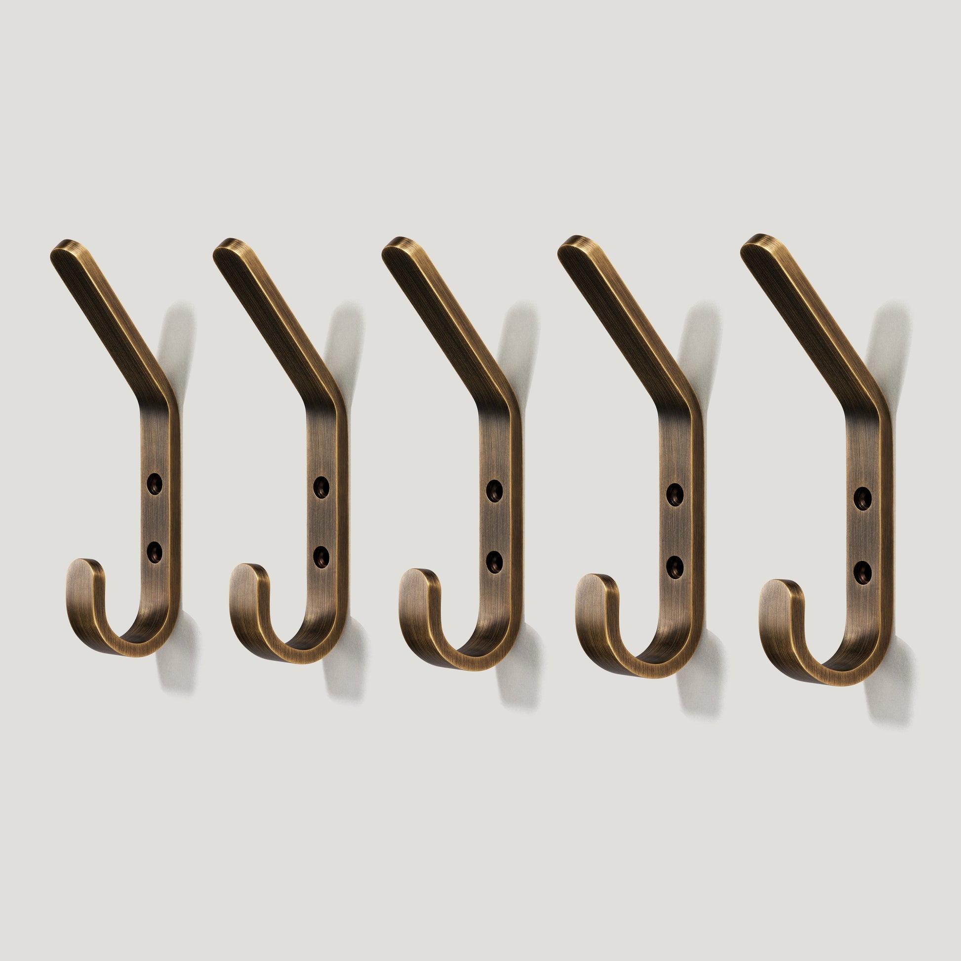 Plank Hardware Accessories Set of 5 Hooks HOFFMAN 150mm Hook - Antique Brass