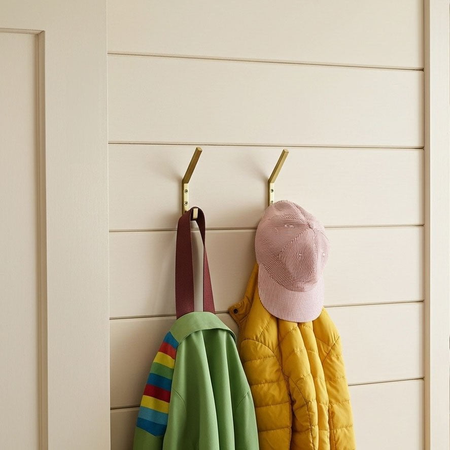 Plank Hardware Accessories LEVI Square Hook - Brass