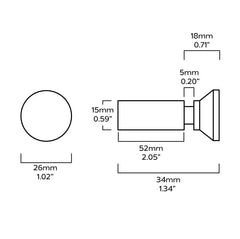 Plank Hardware Accessories PULLMAN Circular Hook - Brass