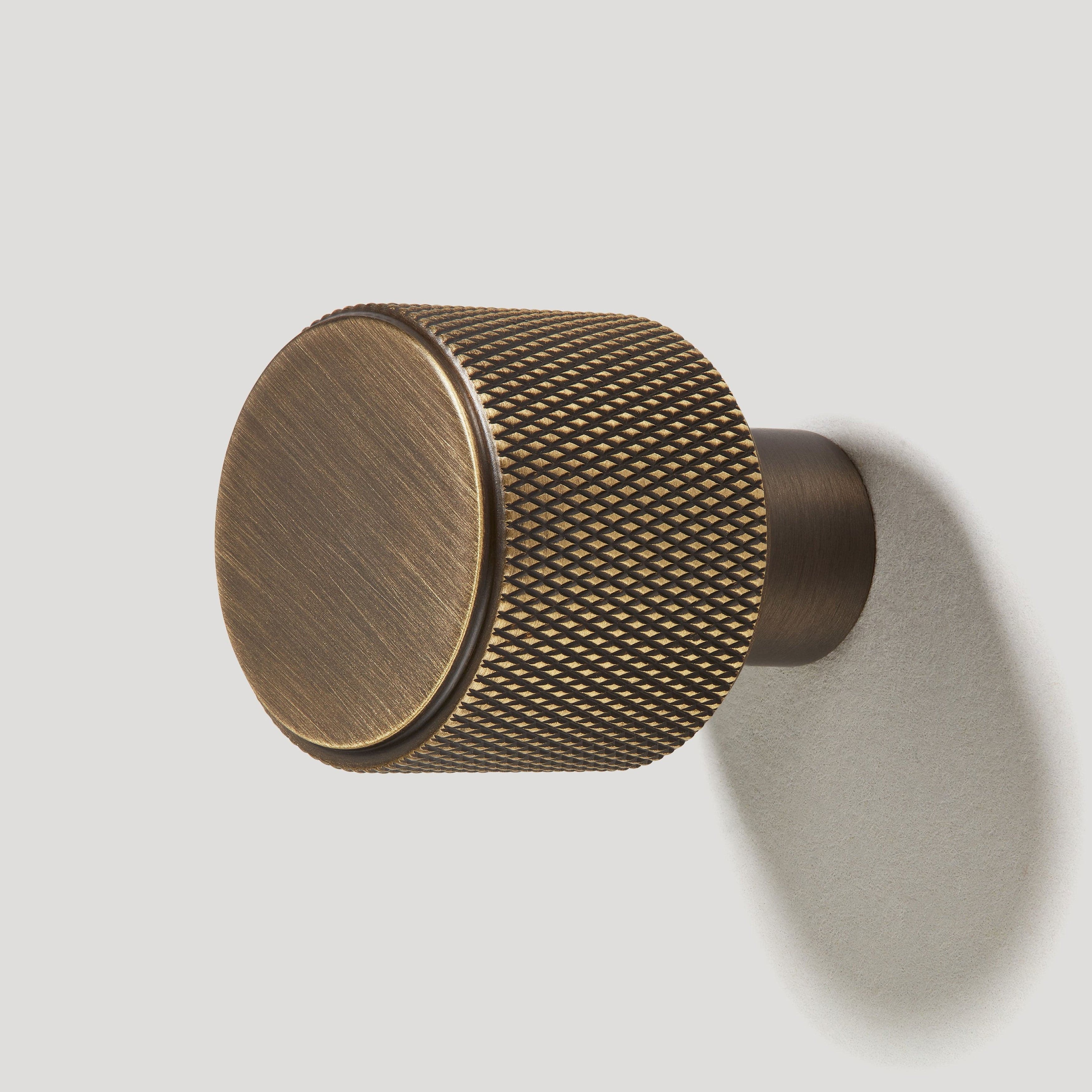 Plank Hardware Accessories REVILL Knurled Button Hook - Antique Brass