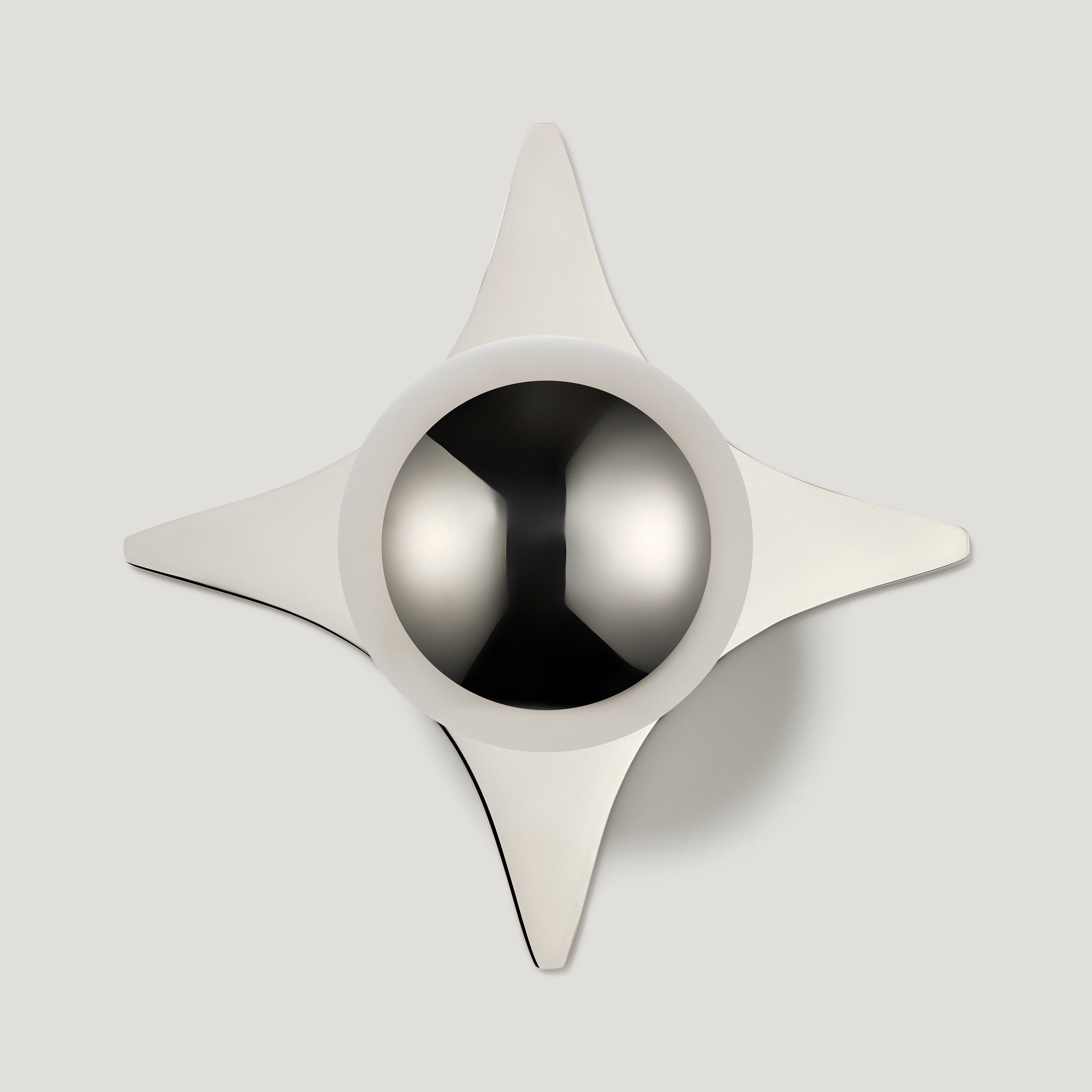 Plank Hardware Cabinetry ADA Cross Knob Backplate - Polished Nickel