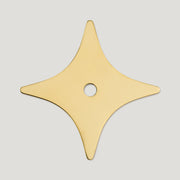 Plank Hardware Cabinetry ADA Cross Knob Backplate - Unlacquered Brass