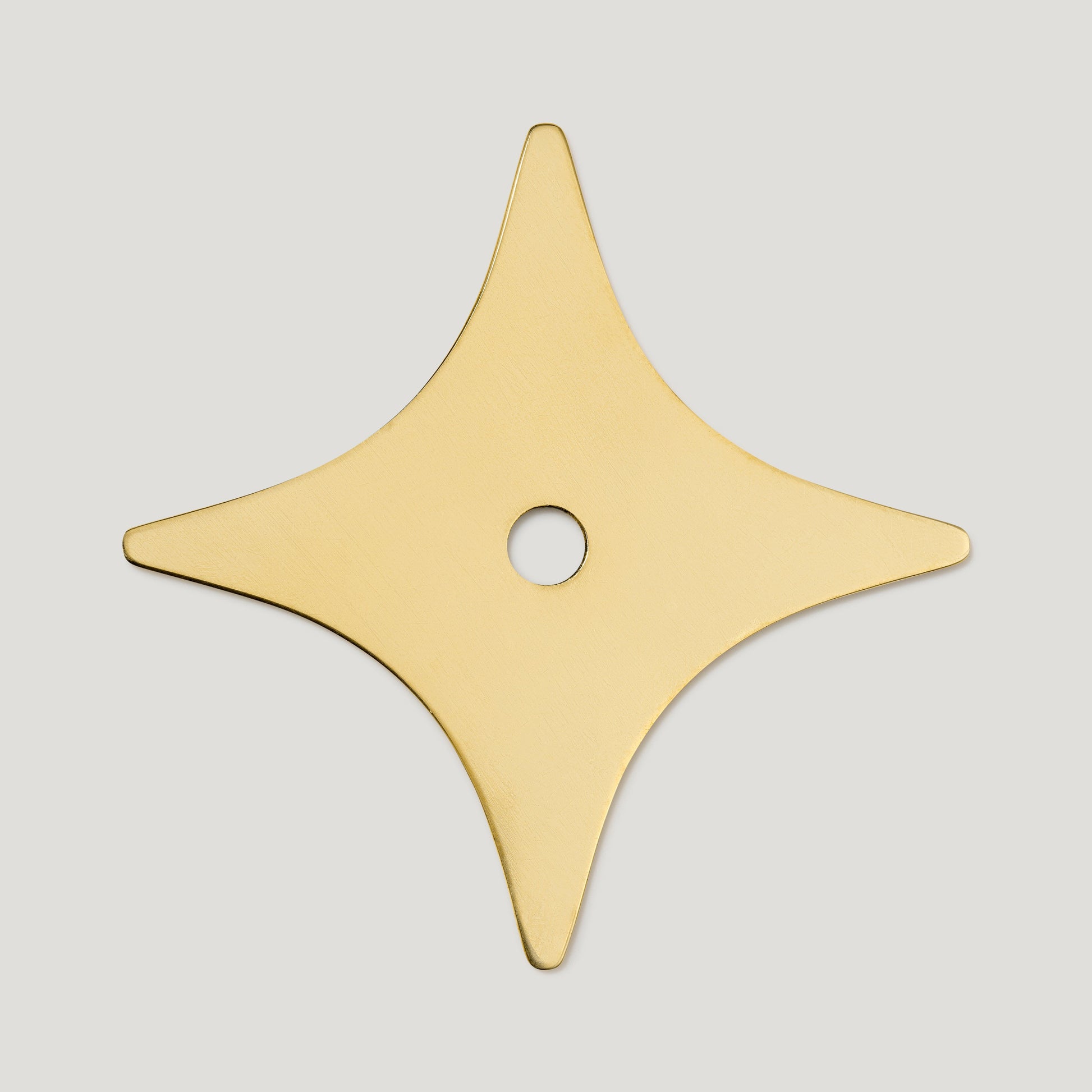 Plank Hardware Cabinetry ADA Cross Knob Backplate - Unlacquered Brass