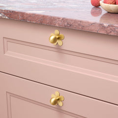 Plank Hardware Cabinetry ADA Flower Knob Backplate - Brass