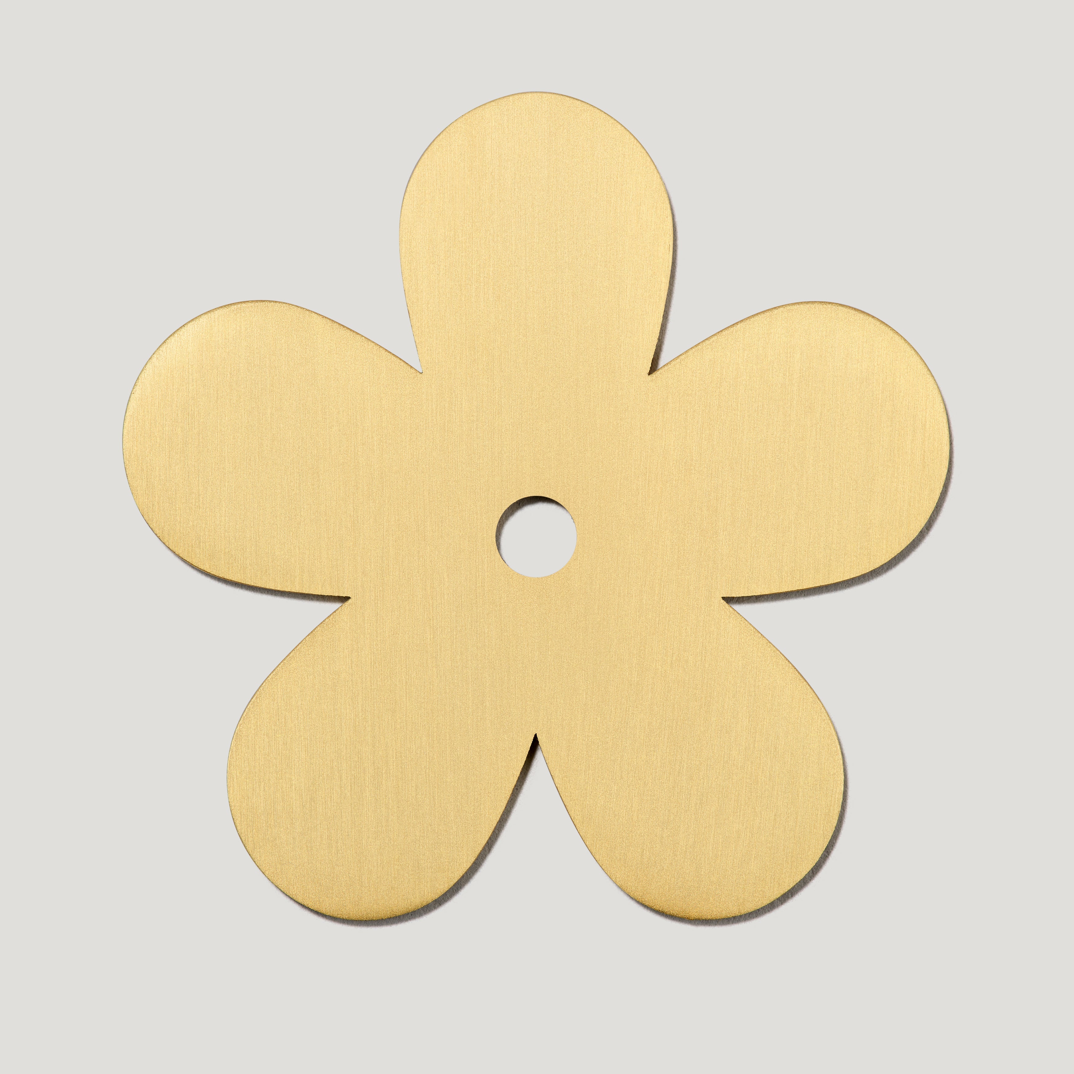 Plank Hardware Cabinetry ADA Flower Knob Backplate - Brass