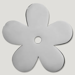 Plank Hardware Cabinetry ADA Flower Knob Backplate - Polished Nickel