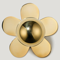 Plank Hardware Cabinetry ADA Flower Knob Backplate - Unlacquered Brass