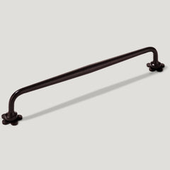 ADA Handle with Flower Backplates - Blackened Bronze